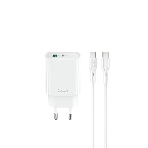 XO CE30 zidni punjač 30W 1x USB-A + 1x USB-C (Bijela)