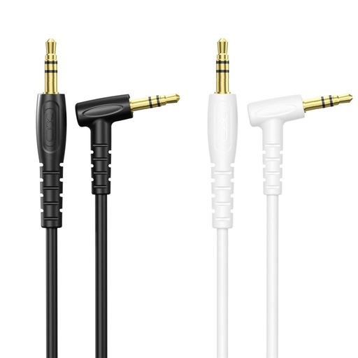 XO NB-R272 3,5 mm – 3,5 mm s kutnim priključkom audio kabel (Crna) - 1,0 m