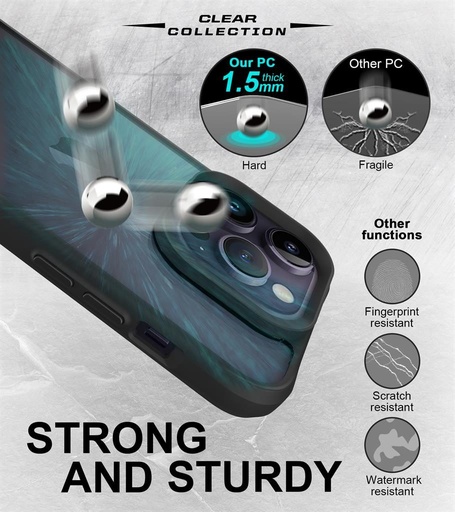 Apple iPhone 14 Pro Max TOKO Combat X mode Frost zaštitna maskica (Crna)