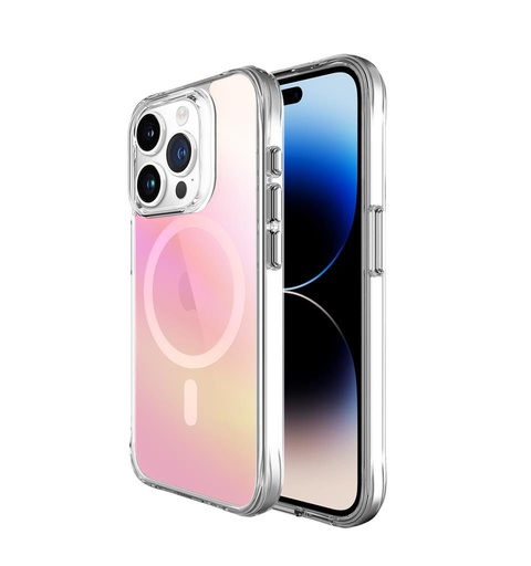 Apple iPhone 15 Pro Max TOKO Pure rainbow magsafe zaštitna maskica (Ružičasta)