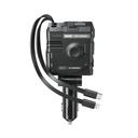 XO CC66 autós gyorstöltő PD + QC lightning és type-c kábellel (Fekete)