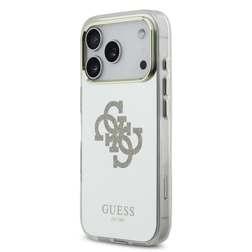 Guess PC/TPU Mirror 4G Glitter Logo MagSafe iPhone 17 Pro Max (Zlatna)
