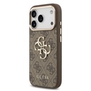 Guess PU Leather 4G Metal Logo Gold Frame iPhone 17 Pro (Barna)