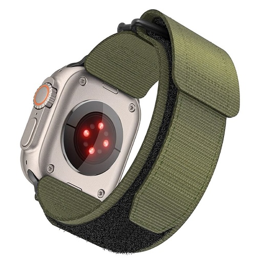 Forcell F-Design FA05 nylon s čičak trakom remen Apple Watch 38 / 40 / 41 mm (Zelena)