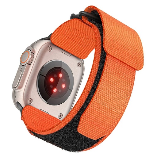 Forcell F-Design FA05 nylon s čičak trakom remen Apple Watch 38 / 40 / 41 mm (Narančasta)