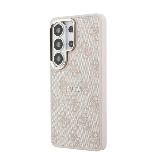 Guess PU Leather 4G Zlatna Frame Magnetic Samsung Galaxy S26 Ultra (Ružičasta)