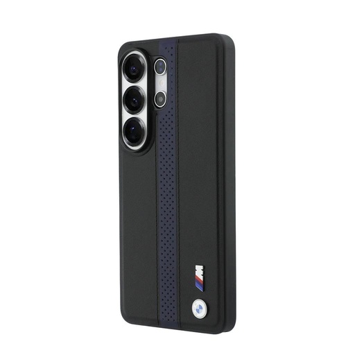 BMW M PU Leather Perforated Stripes and Metal Logo Magnetic Samsung Galaxy S26 Ultra (Plava)