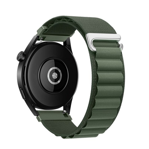 Forcell F-Design FS05 poliester vlaknast remen Samsung Galaxy Watch 22 mm (Zelena)