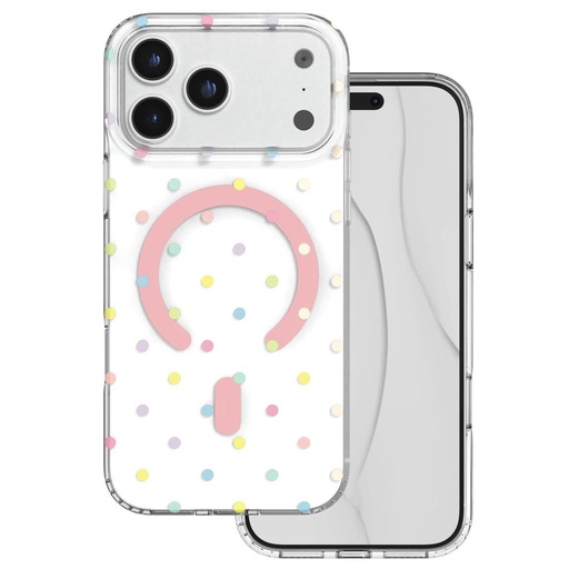 Apple iPhone 17 Pro Max / Apple iPhone 18 Pro Max Bubble Dots MagSafe zaštitna maskica (Bijela)