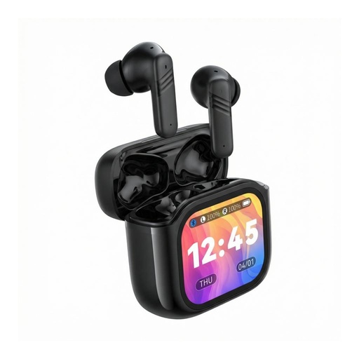 XO X50 ANC+ENC Dual Mic pametni LCD sa zaslonom TWS slušalice (Crna)
