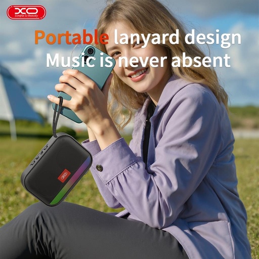 XO F66 svjetleći prijenosni Bluetooth zvučnik (Crna)