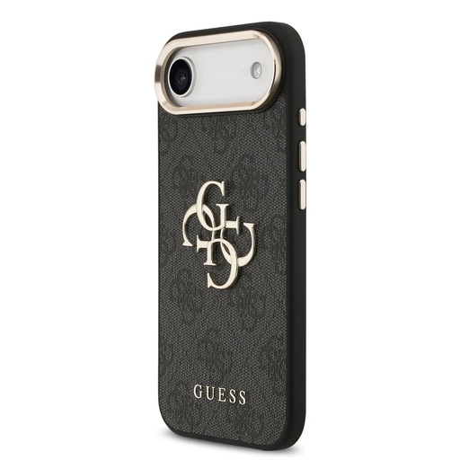 Guess PU Leather 4G Metal Logo Zlatna Frame futrola iPhone Air (Crna)