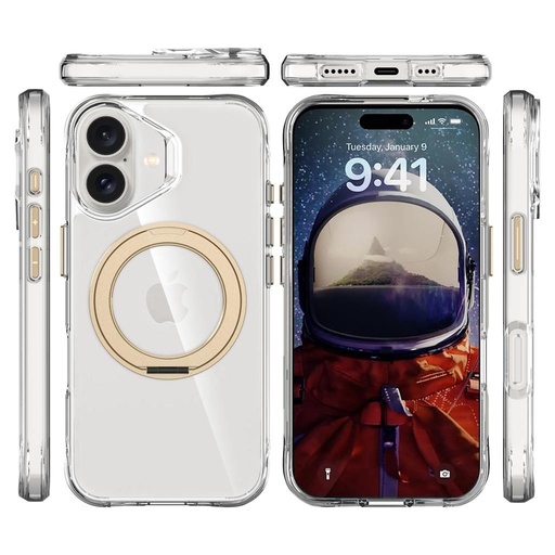 Apple iPhone 17 TOKO Pure MagSafe 360 ring zaštitna maskica (Zlatna)