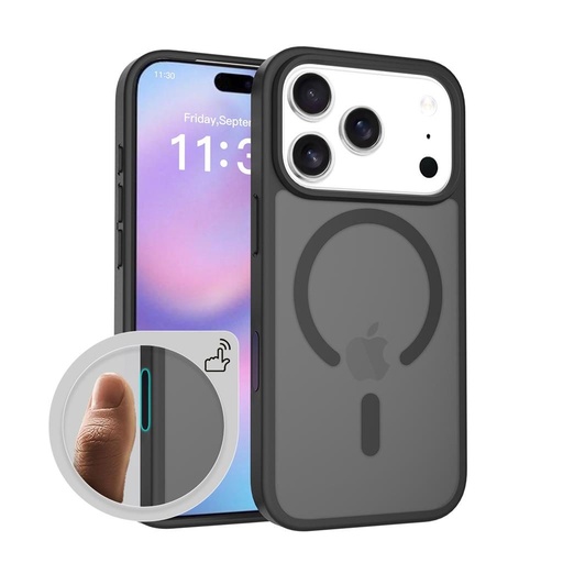 Apple iPhone 17 Pro Max Roar Haptic Button Matte MagSafe zaštitna maskica (Crna)