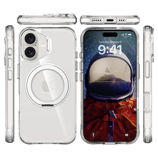 Apple iPhone 17 TOKO Pure MagSafe 360 ring zaštitna maskica (Srebrna)
