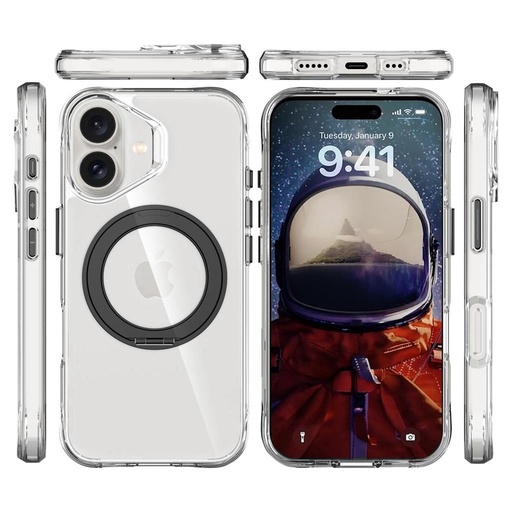Apple iPhone 17 TOKO Pure MagSafe 360 ring zaštitna maskica (Crna)