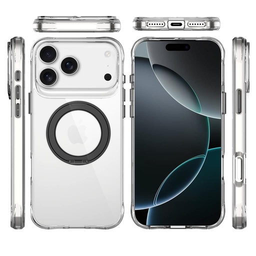 Apple iPhone 17 Pro TOKO Pure MagSafe 360 ring zaštitna maskica (Crna)
