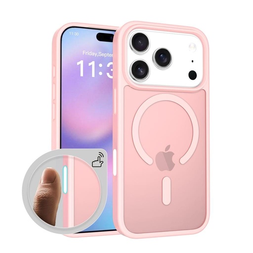 Apple iPhone 17 Pro Roar Haptic Button Matte MagSafe zaštitna maskica (Ružičasta)
