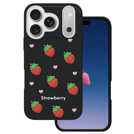 Apple iPhone 17 Pro Max Strawberry zaštitna maskica (Crna)