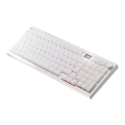 AVAX GM03 PRO 98% Gasket RGB Tri-mode mehanički tipkovnica (Bijela) - Gateron crvena prekidač, hrvatski raspored
