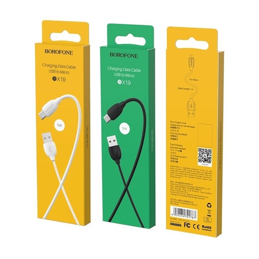 Borofone BX19 microUSB kabel, 1m, crna