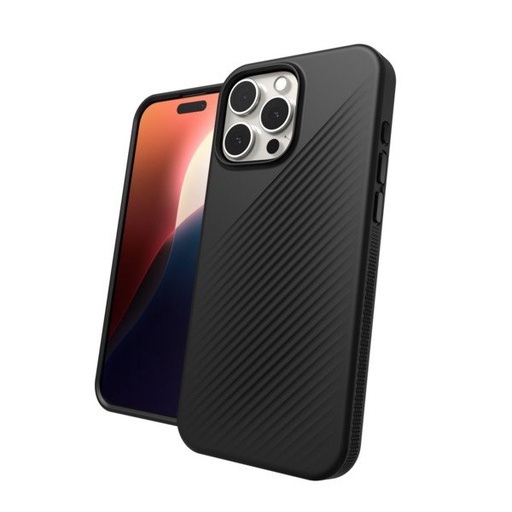 Apple iPhone 16 Pro Max ZAGG Luxe Snap MagSafe silikonski zaštitna maskica (Crna)