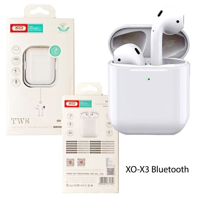 [6920680871353] XO X3 wireless Bluetooth earphones (White)