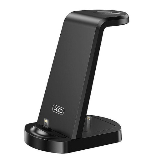 XO WX035 3 az 1-ben bežični punjač (Crna) – iPhone, Apple Watch i TWS uređaji povezivanjem