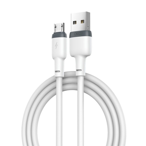 XO NB208 micro USB podatkovni kabel (Bijela) – mekan silikonski obloga