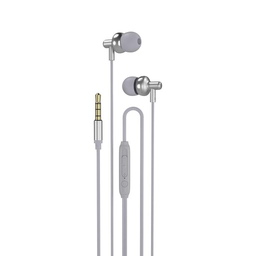 XO EP35 žičani slušalice, s mikrofonom, 3,5mm Jack s priključkom, siva