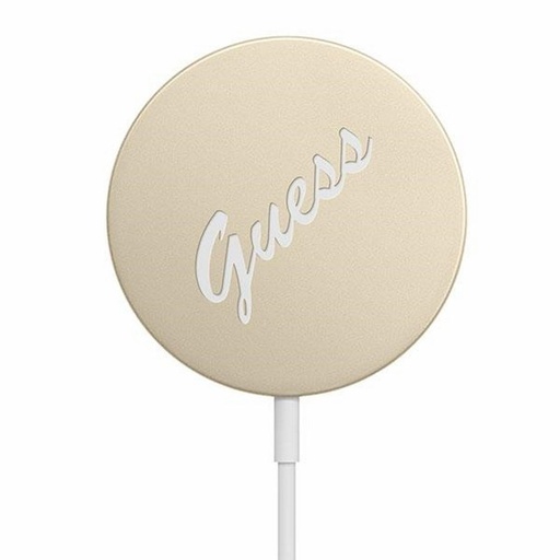 Bežični punjač Guess 15W MagSafe Vintage Logo (Zlatna) – GUCBMSVSLG