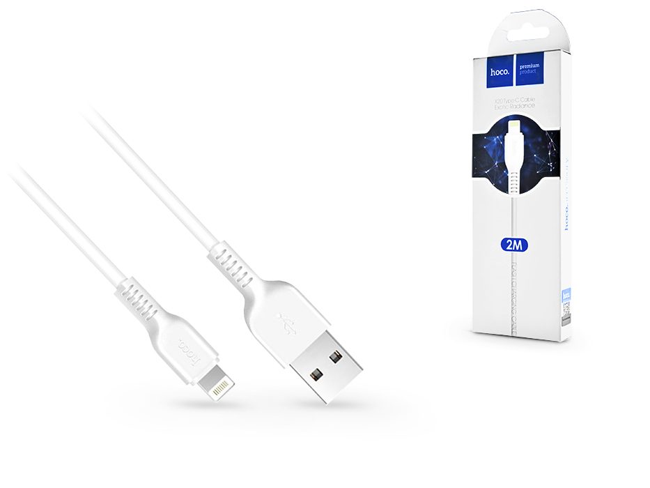 [6957531068877] Hoco X20 lightning cable, 2A, 2m, white