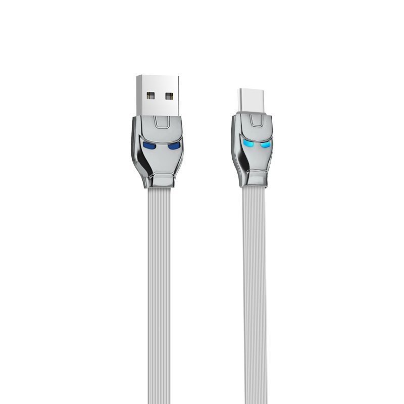 [6957531049494] Hoco U14 type-C cable, 2.4A, LED status indicator, 1.2M, grey