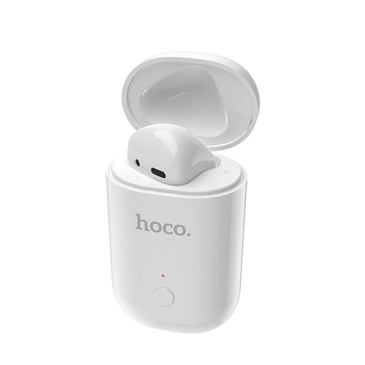 Hoco E39 bluetooth headset, bijela - crvena tokkal