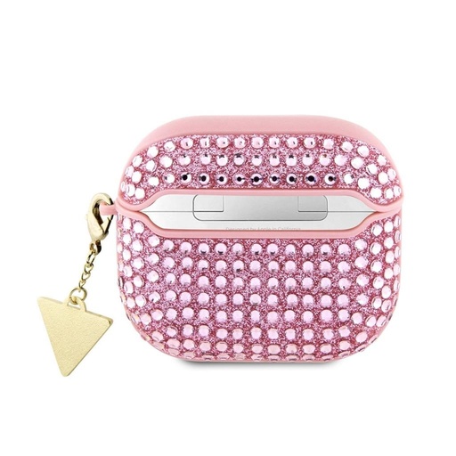 Guess Rhinestones Triangle Metal Logo futrola AirPods 3 (Ružičasta) - GUA3HDGTPP
