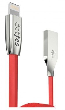 Dotfes A04 tkanina cink legura lightning kabel, crvena