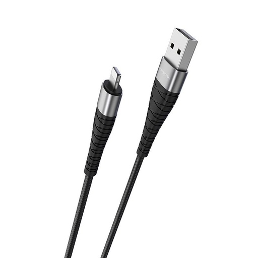 Borofone BX32 lightning kabel (tekstilna obloga), 5A, 0,25m, crna