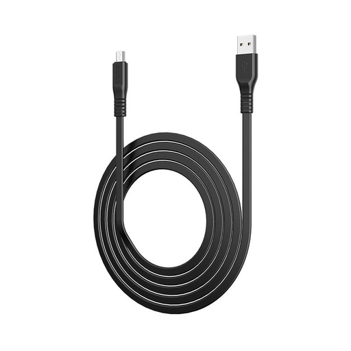 Borofone BX23 microUSB kabel (plosnat izvedba), plosnat, 2,4A, 1m, crna