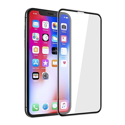Apple iPhone XR/11 5D zaštitno staklo potpuni za zaslon, proziran (crna okvir)