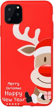 Apple iPhone 7 / iPhone 8 / iPhone SE 2020 / iPhone SE 2022 Chirstmas Moose, Santa Claus silikonski zaštitna maskica (3. Uzorak)