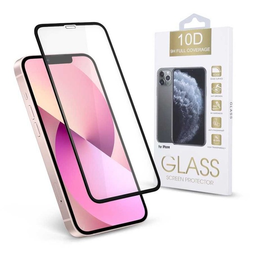 Apple iPhone 6/7/8/SE2020 10D Fleksibilan zaštitno staklo, proziran (crna okvir)