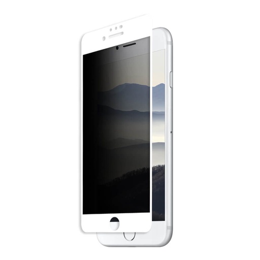 Apple iPhone 6/7/8 5D zaštitno staklo potpuni za zaslon, proziran (bijela okvir)