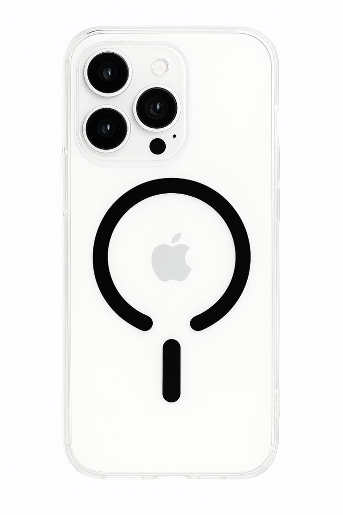 [8800308526583] Apple iPhone 17 Air ROAR Mag Color Crystal MagSafe back cover case (Black)