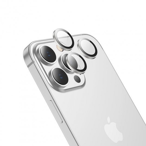Apple iPhone 15 Pro / iPhone 15 Pro Max Hoco eagle eye metal kamera zaštitno staklo srebrna