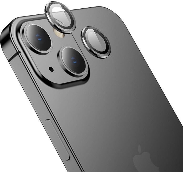 [6942007608312] Apple iPhone 15 / iPhone 15 Plus Hoco eagle eye metal kamera tempered glass black