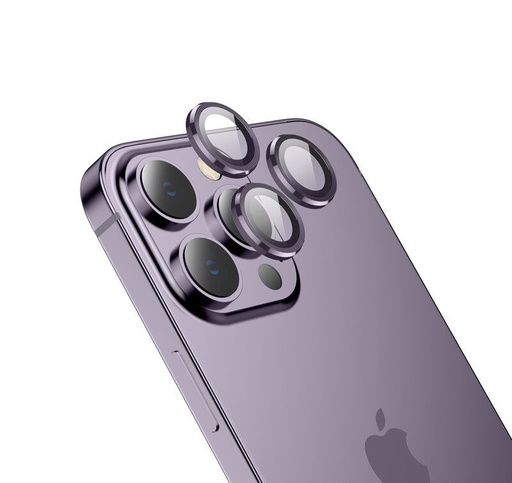 Apple iPhone 14 (6, 1) / 14 Plus (6, 7) Hoco eagle eye metal kamera zaštitno staklo, ljubičasta
