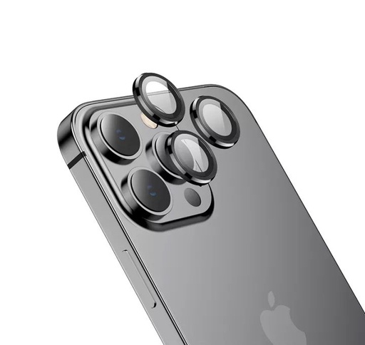 Apple iPhone 14 (6, 1) / 14 Plus (6, 7) Hoco eagle eye metal kamera zaštitno staklo, crna