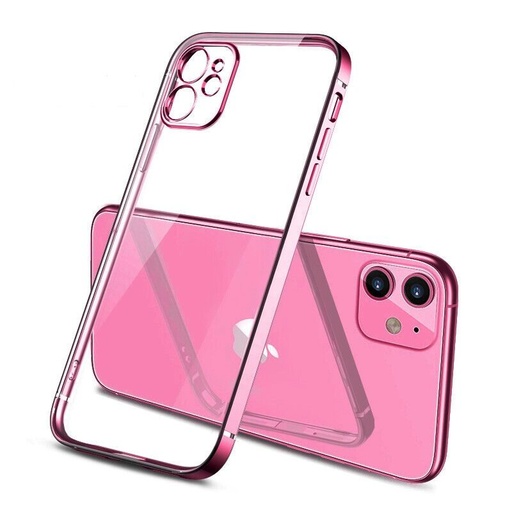 Apple iPhone 12 electroplate sa zaštitom kamere silikonski zaštitna maskica (Ružičasta)
