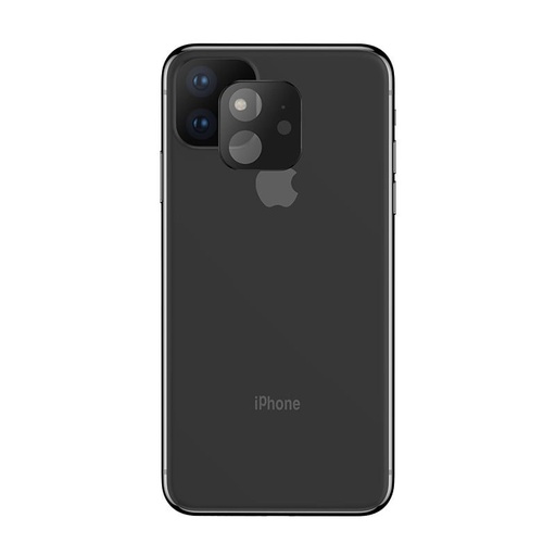 Apple iPhone 11 s metalnim okvirom kamera zaštitni zaštitno staklo , proziran (crna okvir)