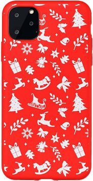 Apple iPhone 11 Chirstmas Moose, Santa Claus silikonski zaštitna maskica (6. uzorak)